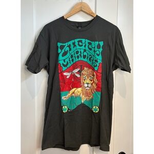 Ziggy Marley Lion Graphic T-Shirt Mens Large Charcoal Gray Tultex Reggae Music